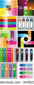 colorful modern text box template for website computer graphic and internet, numbers. Set of color frames for text or quotes. brochure. many, various
