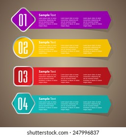 colorful modern text box template for website computer graphic and internet, numbers.