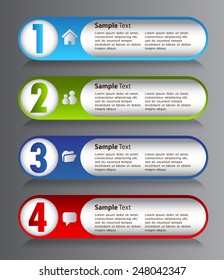 colorful modern text box template for website computer graphic and internet, numbers.