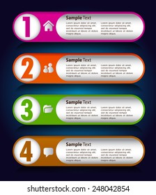 colorful modern text box template for website computer graphic and internet, numbers.