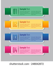 colorful modern text box template for website computer graphic and internet, numbers.