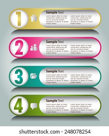 colorful modern text box template for website computer graphic and internet, numbers