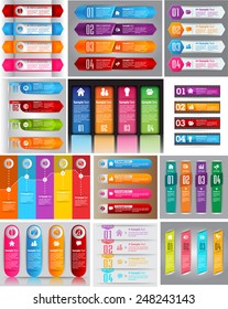 colorful modern text box template for website computer graphic and internet, numbers. Set of color frames for text or quotes. brochure. many, various