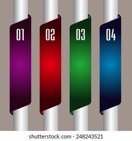 colorful modern text box template for website computer graphic and internet, numbers