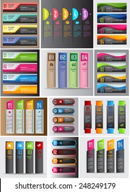 colorful modern text box template for website computer graphic and internet, numbers. Set of color frames for text or quotes. brochure. many, various