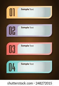 colorful modern text box template for website computer graphic and internet, numbers. 