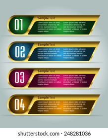 colorful modern text box template for website computer graphic and internet, numbers. 