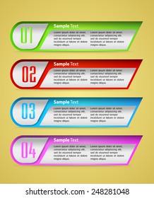 colorful modern text box template for website computer graphic and internet, numbers. 