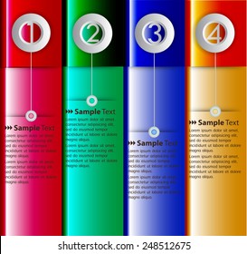 colorful modern text box template for website computer graphic and internet, numbers