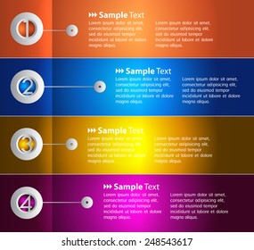 colorful modern text box template for website computer graphic and internet, numbers.