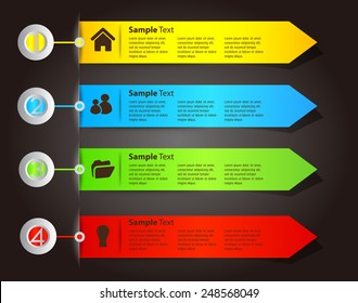 colorful modern text box template for website computer graphic and internet, numbers.