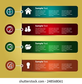 colorful modern text box template for website computer graphic and internet, numbers.