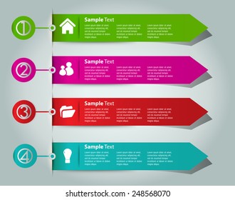 colorful modern text box template for website computer graphic and internet, numbers.