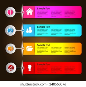 colorful modern text box template for website computer graphic and internet, numbers.