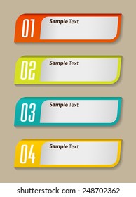 colorful modern text box template for website computer graphic and internet, numbers. silver