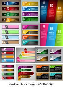 colorful modern text box template for website computer graphic and internet, numbers. Set of color frames for text or quotes. brochure. many, various. 