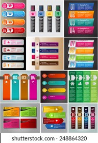 colorful modern text box template for website computer graphic and internet, numbers. Set of color frames for text or quotes. brochure. many, various. 