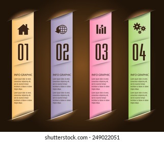 colorful modern text box template for website computer graphic technology and internet, numbers.