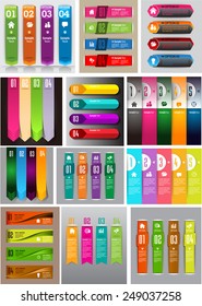 colorful modern text box template for website computer graphic and internet, numbers. Set of color frames for text or quotes. brochure. many, various