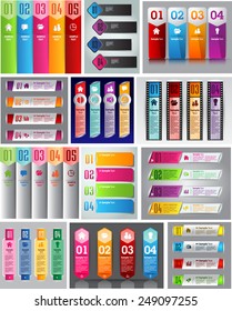 colorful modern text box template for website computer graphic and internet, numbers. Set of color frames for text or quotes. brochure. many, various