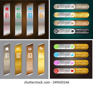 colorful modern text box template for website computer graphic and internet, numbers. Set of color frames for text or quotes. brochure. many, various