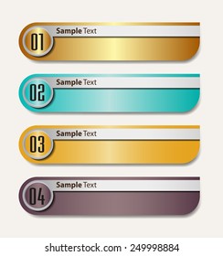 colorful modern text box template for website computer graphic and internet, numbers. 