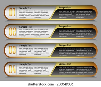 colorful modern text box template for website computer graphic technology and internet, numbers
