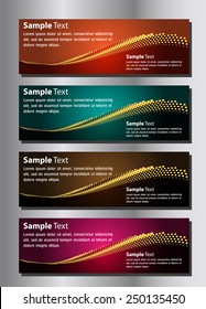 colorful modern text box template for website computer graphic technology and internet, numbers