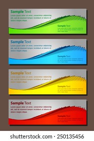colorful modern text box template for website computer graphic technology and internet, numbers