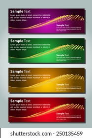 colorful modern text box template for website computer graphic technology and internet, numbers