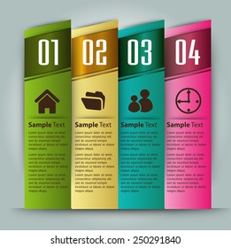 colorful modern text box template for website computer graphic and internet, numbers.