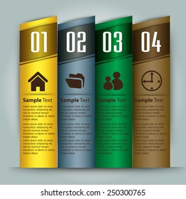 colorful modern text box template for website computer graphic and internet, numbers.