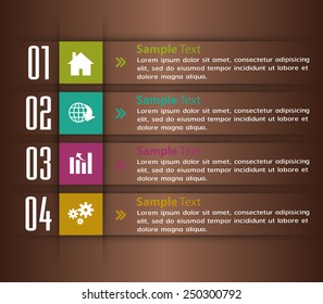 colorful modern text box template for website computer graphic and internet, numbers.