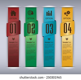 colorful modern text box template for website computer graphic and internet, numbers.
