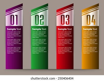 colorful modern text box template for website computer graphic and internet, numbers.