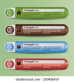 colorful modern text box template for website computer graphic and internet, numbers.