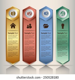 colorful modern text box template for website computer graphic and internet, numbers.