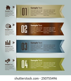 colorful modern text box template for website computer graphic and internet, numbers. label. ribbon