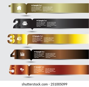 colorful modern text box template for website computer graphic and internet, numbers. label. 