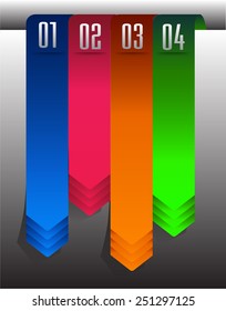 colorful modern text box template for website computer graphic and internet, numbers. label. ribbon
