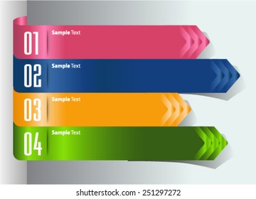 colorful modern text box template for website computer graphic and internet, numbers. label. ribbon