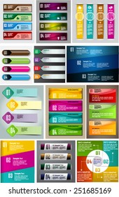 colorful modern text box template for website computer graphic and internet, numbers. Set of color frames for text or quotes. brochure.