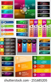 colorful modern text box template for website computer graphic and internet, numbers. Set of color frames for text or quotes. brochure.
