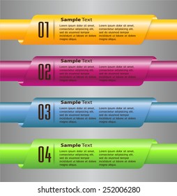 colorful modern text box template for website computer graphic and internet, numbers.