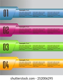 colorful modern text box template for website computer graphic and internet, numbers.