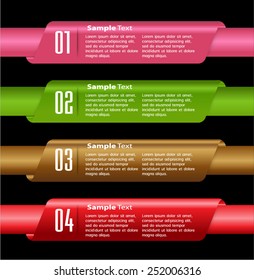 colorful modern text box template for website computer graphic and internet, numbers.
