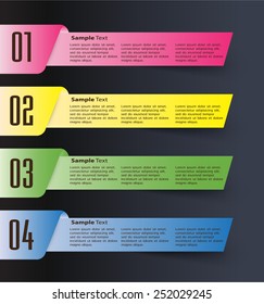 colorful modern text box template for website computer graphic and internet, numbers.