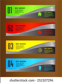 colorful modern text box template for website computer graphic and internet, numbers.