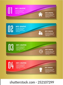 colorful modern text box template for website computer graphic and internet, numbers.
