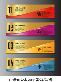 colorful modern text box template for website computer graphic and internet, numbers.